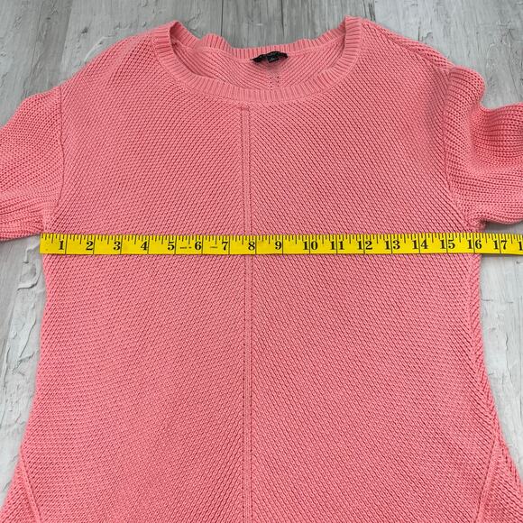 Talbots Shaker Stretch Long Sleeve Pink Knit Warm Pullover Crew Neck Sweater SP - Picture 6 of 7